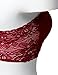 Luna Flower Women's Strapless Padded Bandeau Floral Lace Back Tube Bra Tops