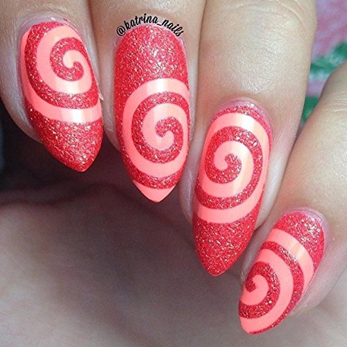 Easy Cyclones Nail Vinyls By Twinkled T - 1 Sheet of 50 (2 in Each Circle)