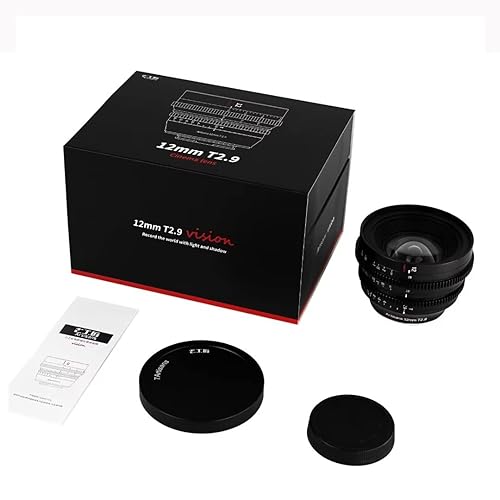 7artisans 12mm Cine Lens for FUJIFILM-FX Mount Cinema Lens APS-C Prime  Lens Large Aperture Ultra Wide Ang