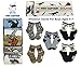 Tiny Captain Boy Dinosaur Socks 4-7 Year Old Boys Crew Cotton Sock Perfect Age 5 Gift Set (Medium, Blue and Grey)