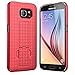 Galaxy S6 Case, i-Blason Transformer Slim Hard Shell Holster Case Combo with Kickstand and Locking Belt Swivel Clip for Samsung Galaxy S6 (Red)