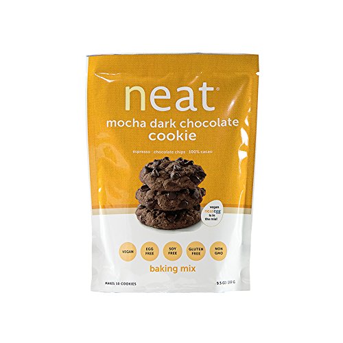 neat - Vegan - Mocha Dark Chocolate Cookie Mix (9.5 oz.) (Pack of 6) - Non-GMO, Gluten-Free, Soy Free, Baking Mix