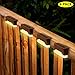 pearlstar Solar Deck Lights Outdoor,24 Pack Solar Deck Lights Outdoor Waterproof Led,for Stairs,Step,Fence,Yard,Patio,Driveway,Pathway,Yard,Backyard and Garden Auto On/Off (Warm White)