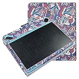 Mama Mouth Slim-Book Folio Carry PU Leather Cover for Wacom Intuos Draw CTL490DW CTL490DB / Art CTH490AK CTH490AB / Comic CTH490CK CTH490CB / Photo CTH490PK Digital Drawing Tablet,Mushroom Fantasy