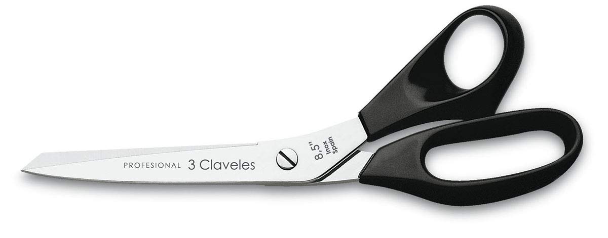 3 Claveles 122 – Scissors, 8.5 inches, Various Uses, Stainless Steel, Nylon Handle.
