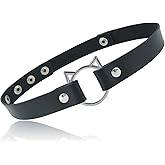 ETHOON Adjustable Leather Choker Collar Soft PU Cat Punk Choker Necklace for Women