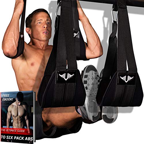 Vikingstrength AB Straps - Home Gym Exerciser Ab Slings Pair for Pull up bar - Hanging Leg Raiser Fi Vikingstrength AB Straps - Home Gym Exerciser Ab Slings Pair for Pull up bar - Hanging Leg Raiser Fi