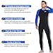 COPOZZ Diving Skin, Men Women Youth Thin Wetsuit Rash Guard- Full Body UV Protection - for Diving Snorkeling Surfing Spearfishing Sport Skin (Black/Navy-Blue, Large for Men)