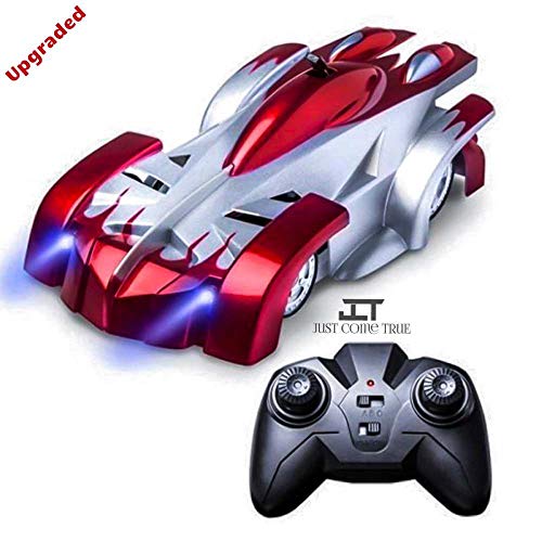 JCT-Ultimate-Wall-Climbing-Remote-Control-Car--Gravity-Defying-Wall-Climber-RC-Racing-Car-With-LED-Lights-For-Kids--Fast-Charging-USB-Rechargeable-Mini-Remote-Controlled-Race-car-For-Boys-GirlsRED