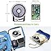 Portable Rechargeable Personal Fan, 3 Speeds Desk Table Fan, Mini USB Fan Compatible with Laptop/Desktop, Outdoor Small Fan with Emergency Light
