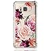 Galaxy S8 Active Case,Samsung Galaxy S8 Active Case with Flower,LUOLNH Slim Shockproof Clear Floral Pattern Soft Flexible TPU Back Cover for Samsung Galaxy S8 Active(Purple)