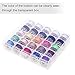 HAITRAL 25 Pcs Sewing Thread Bobbins with Bobbin Case - Sewing Thread Kit for Multiple Sewing Machine Standard Size and Assorted Colors (HT-BSK06S)