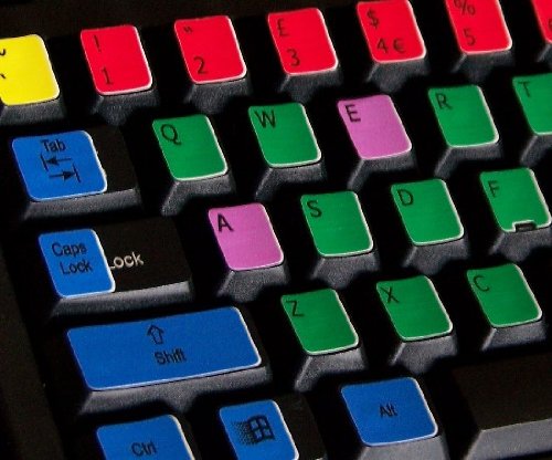 LEARNING ENGLISH US COLORED PC KEYBOARD STICKERS FOR DESKTOP, LAPTOP AND NOTEBOOK