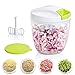 Manual Food Chopper for Salad Salsas Pesto Baby Food, Onion Chopper, Salad Chopper, Vegetable Cutter/Mixer/Dicer for Fruit, Nut, Herbs, Handheld Veggie Chopper with Sharp 5 Blades, 1000 ml Mint Green