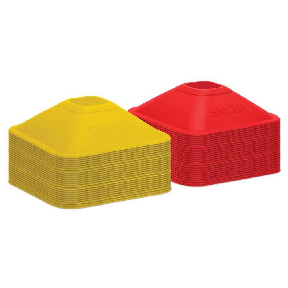 SKLZ Mini Cones for Agility Training, High-Visibility 50 Pack, Durable 5cm Cones – Perfect for Turf, Grass, Courts, Ideal for Coaches, Athletes, and Sports Drills, Easy Transport with Carry Strap