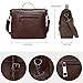 Koolertron Vintage PU Leather Briefcase Laptop Shoulder Messenger Bag Business Tote(coffee)