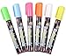 FlashingBoards Marker Pen Multicolor Set for LED Menu Boards, 6_Six Color