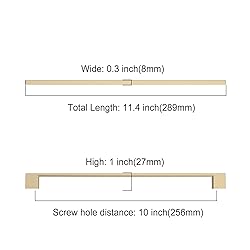 Asidrama 10 Pack 10 Inch(256mm) Brushed Brass