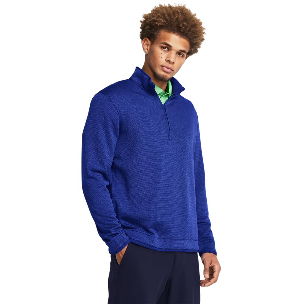 Under Armour Men's Storm SweaterFleece Quarter Zip, (400) Royal/Royal/Black, Small Image Under Armour Men's Storm SweaterFleece Quarter Zip, (400) Royal/Royal/Black, Small Image
