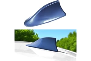 Ywdiml Car Shark Fin Antenna Cover, Top Roof Aerial Base AM/FM Radio Signal Base with Adhesive Tape, Fashionable Automotive Top Decoration Replacement, Universal for Vehicles (Blue)