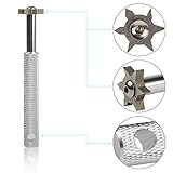 HIFROM Groove Sharpener with 6 Heads - Golf Club Groove Sharpener Re-Grooving Tool and Cleaner for all Irons Pitching Sand Lob Gap and Approach Wedges and Utility Clubs Sliver Color