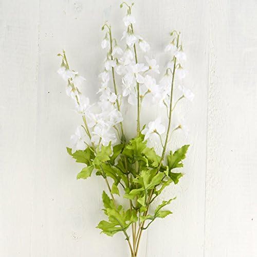 Beautiful Artificial White Delphinium Floral Bush for Home Decor, Crafting and Displaying