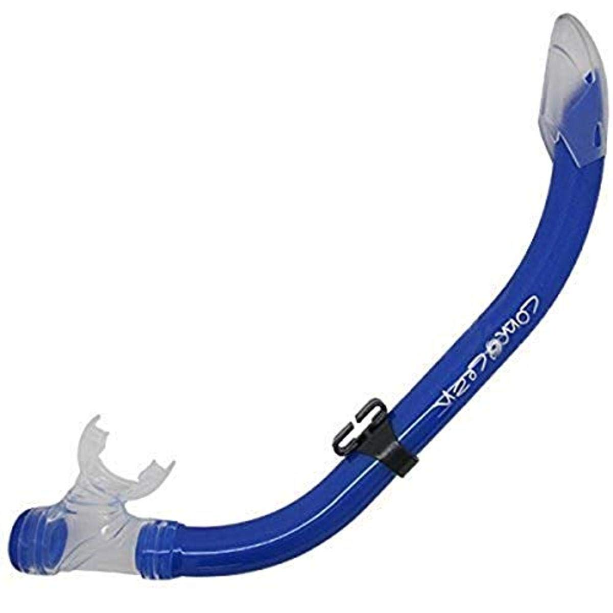 Photo 1 of Scuba Choice Comocean Youth Kids Snorkel with Silicone Purge Valve & Clear Splash Guard – Effortless Water Clearing, Comfortable & Safe for Beginners and Experts - Perfect for Snorkeling – Blue