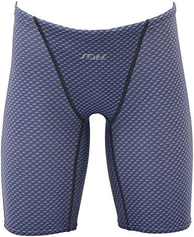 SAFS Men's Low Rise Swim Jammer Diamond Prints Practice Swimsuit Navy 32
