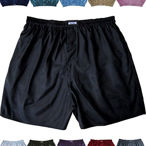 NEW Silk Boxer Shorts Sleepware Men's Underwear, 32"-34", Black