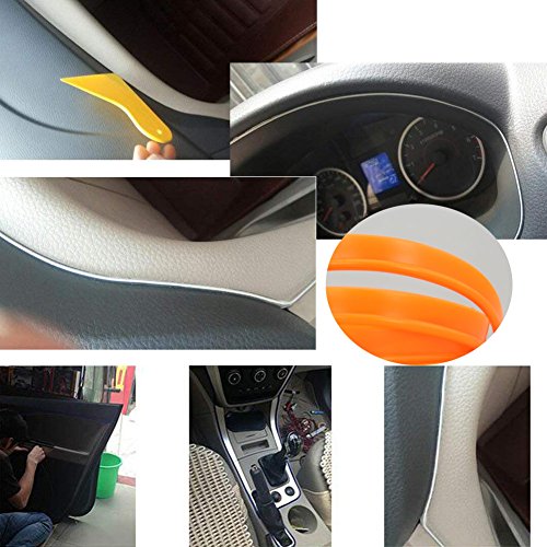 HomDSim 16.4ft/5m Auto Car Neon LED Panel Gap String Strip Light, Glowing Electroluminescent Wire/El Wire Lamp, Cold Strobing for Automotive Interior Car Decor Decorative Atmosphere,6mm Sewing Edge