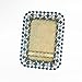 Rhinestone Jeweled Silver Turquoise Blue 4 x 6 Picture Frame Vintage Antique Look