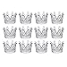 Mega Crafts 12 pcs Clear 3 Inch Diameter Crown Glassware Votive Tea Light Candle Holder, Home Décor, Wedding Bouquets & Receptions, Baby Showers, Event Planning, Table Centerpieces & Parties