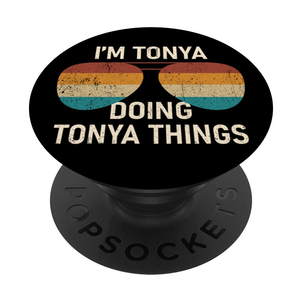 I'm Tonya Doing Tonya Things Retro Sunglass Personalized PopSockets Swappable PopGrip