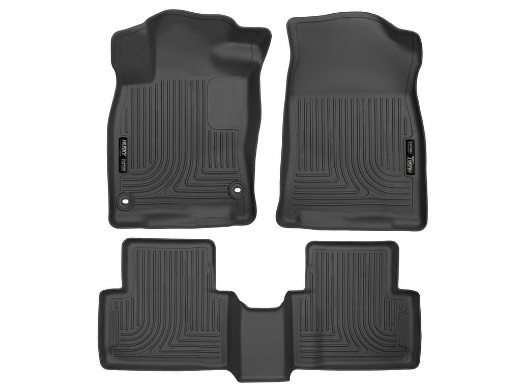 Photo 1 of ***PARTIAL SET/ONLY 2 (POSSIBLY FRONT MATS) **** Husky Liners Weatherbeater Floor Mats | Fits 2016 - 2021 Honda Civic Coupe/Sedan/Hatchback (See Description); 2019 - 2021 Honda Insight | Front & 2nd Row, 3-pc Black - 98461