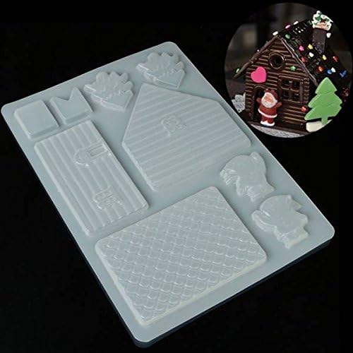 Mark8shop Christmas House Cake Mold Chocolate Baking Mould Pudding Jelly DIY Decor Tool