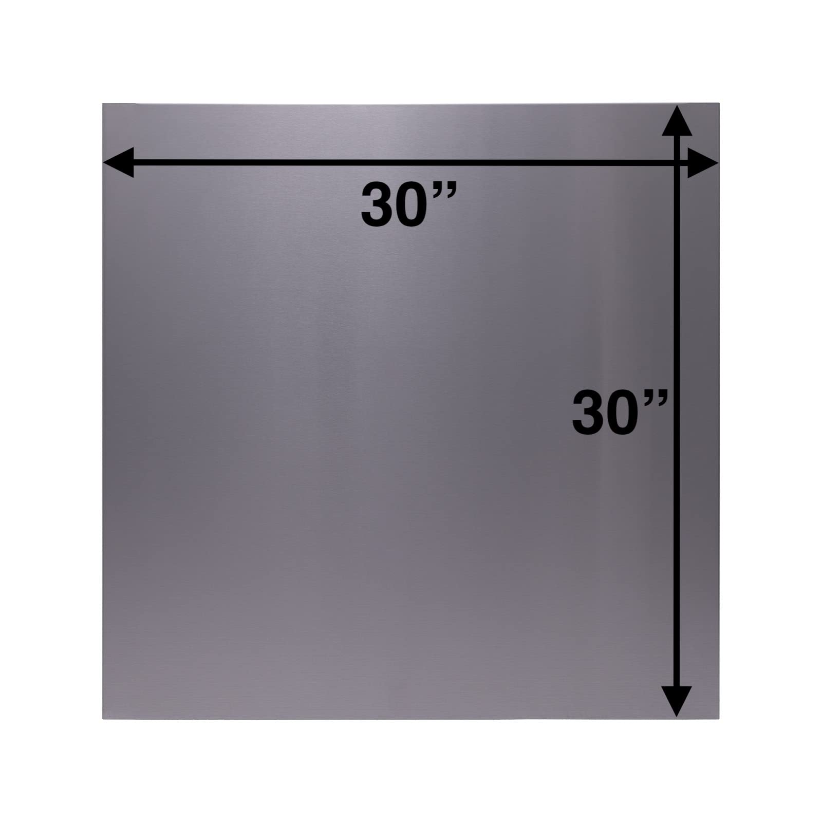 Stainless Steel Backsplash, 30" X 30" With Hemmed Edges on Galleon