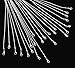 Snake Chains Necklace 24pcs 925 Silver Plated 1.2mm DIY Charms Link with Lobster Clasps for Jewelry Making (16 inch)