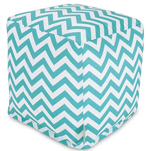 Majestic home goods chevron cube, small, teal