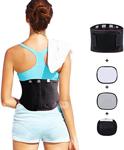 BMBZON Back Brace Stabilizing Lumbar Pad Lower Support Belt Adjustable Abdominal Straps for Instant Lower Back Pain Relief!