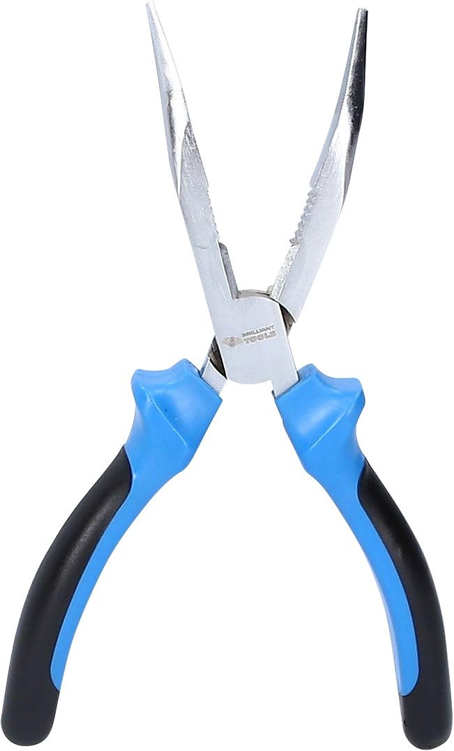 BRILLIANT TOOLS BT060902 Flat Nose Pliers 150 mm Curved [Powered by KS Tools]
