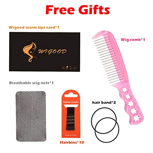 Wigood 14 inch Pink Bob Wig Short Straight with Free Wig Cap Cosplay Wigs for Kids Women