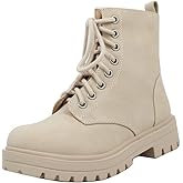 Soda Women's Combat Lace Up Ankle Boot