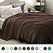 Bedsure Fleece Blankets Queen Size Brown - Bed Blanket Soft Lightweight Plush Fuzzy Cozy Luxury Microfiber, 90x90 inches