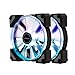 InWin Crown Addressable RGB Twin Fan Kit 120 mm Fan High Performance Cooling Computer Case Static Pressure Modular Fan with Adjustable RGB Controller, Black