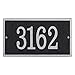 Whitehall Personalized Cast Metal Address Plaque - USA Made Custom House Number Sign - Rectangle (11