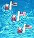 Moon Boat Inflatable Patriotic Pool Drink Holders - Fourth of July Party Supplies - American Flag Cupholder