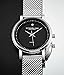 Stuhrling Original Women's Ascot Casatorra Elite Stainless Steel Watch with Diamond (Silver-Black)