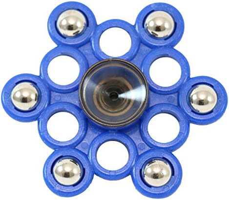 2017 MOYU 6-Ball Hand Finger Fidget ADD, ADHD, Anxiety, Boredom, Autism, Quit Smoking Spinner - High Speed Unique Designs - Blue Circle