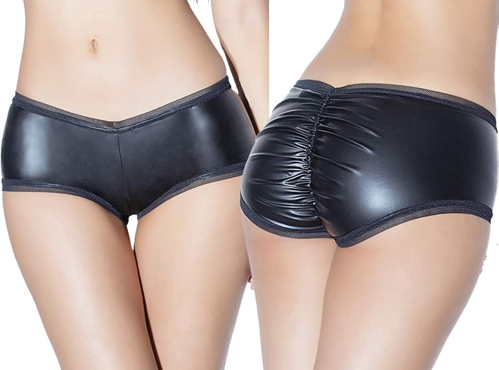 Coquette Women's Booty Short, Black, OS: Clothing