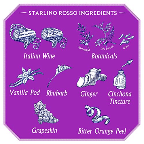 Starlino Rosso Vermouth 17% Vol Alkohol – italienischer roter Wermut, Sweet Vermouth mit Vanillenote gereift in Amerikanischen Bourbon Fässern, Roter Vermouth (1 x 0,75l Flasche) – Bild 6